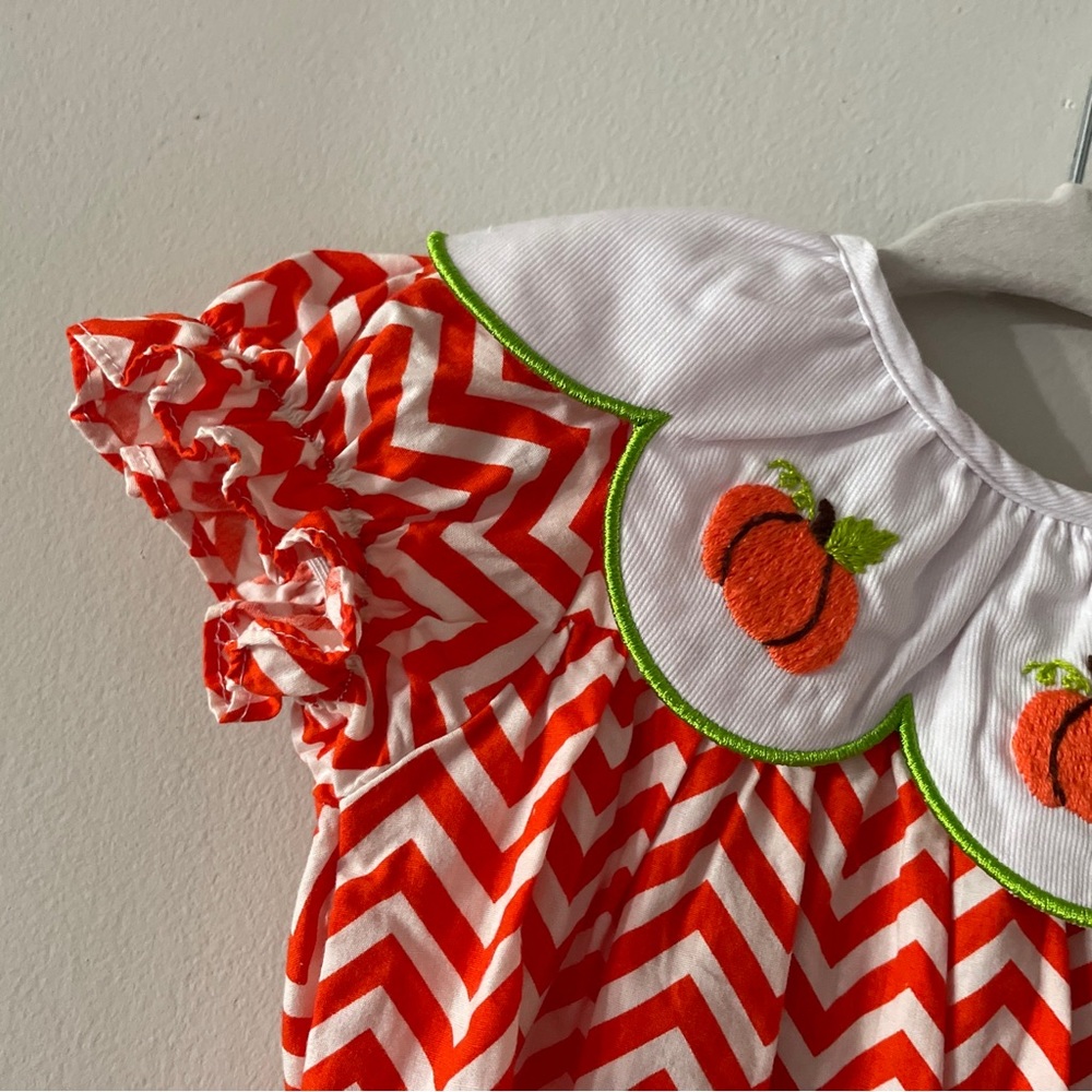 size 2 girls pumpkin smock bubble - Picture 3 of 8